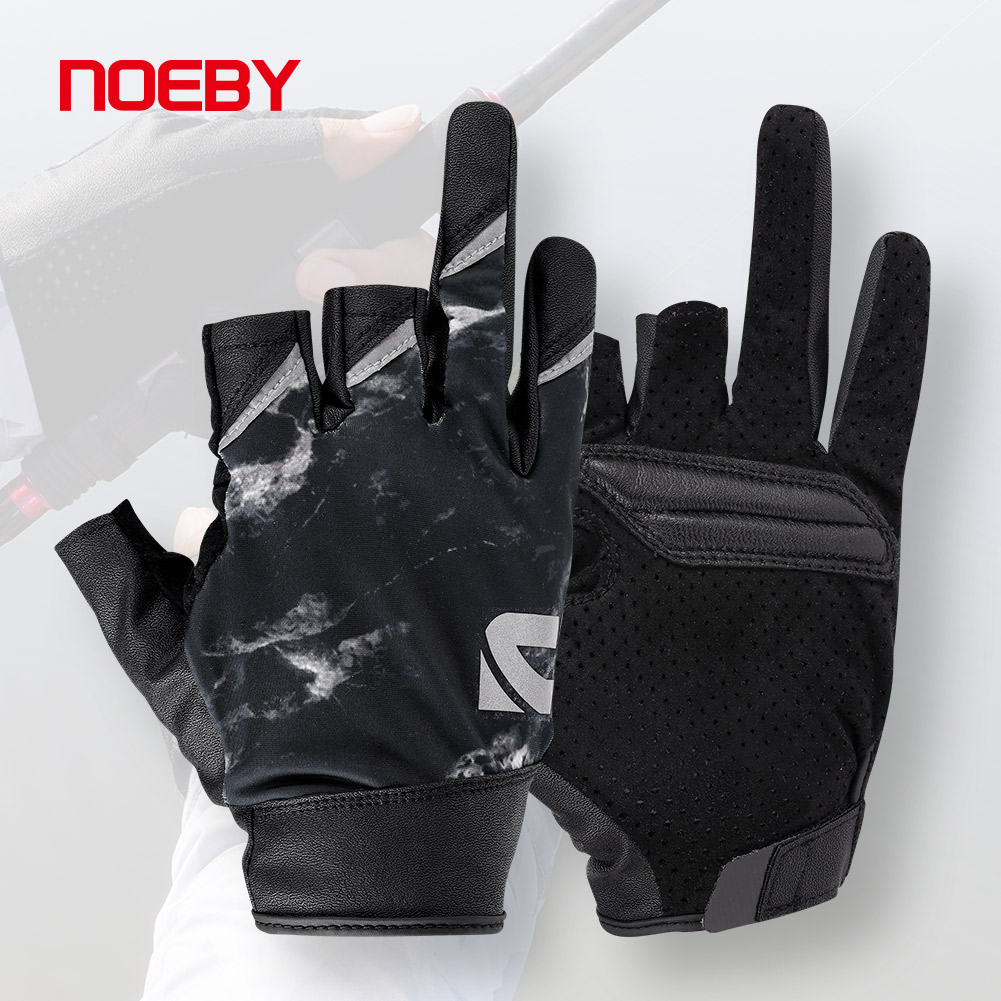 Fishing Boat Oar - Noeby gants de pêche demi-doigt UPF50